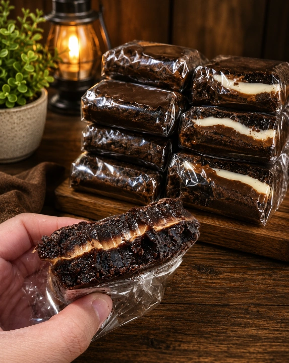 Sanduíche de brownie doce
