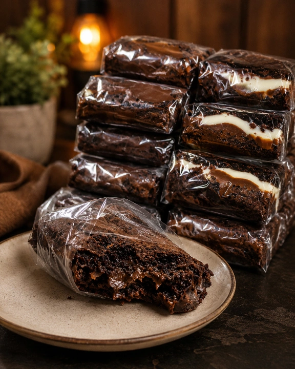 Sanduíche de brownie-choc