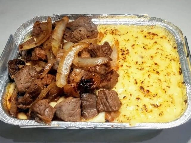 Pirao de aimpim de carne 
