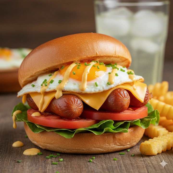 Cheese egg dog