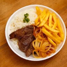 Bife acebolado individual