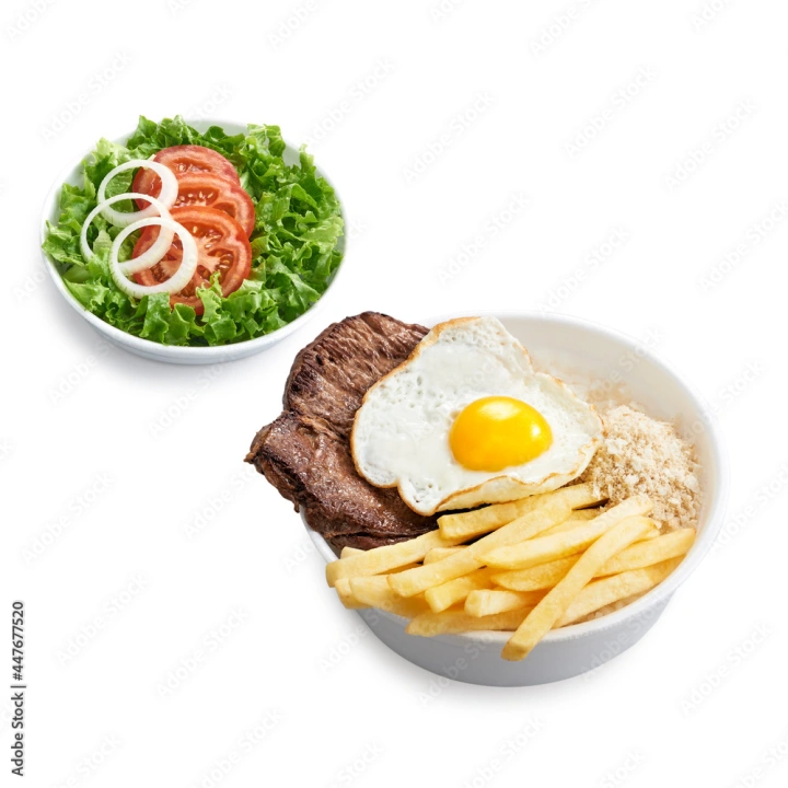tiras de bife com ovo