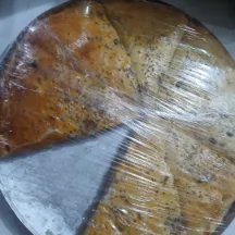 Pedaço de pão pizza 