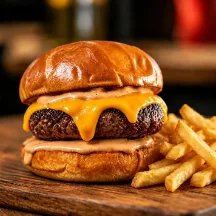 Carne & Queijo + Fritas 
