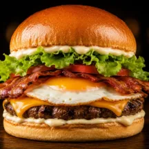 X egg bacon salada 