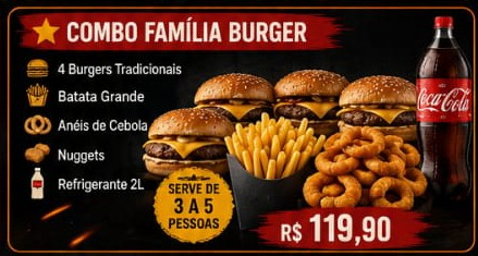 Combo Família Burger