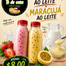 Morango/Maracujá ao leite