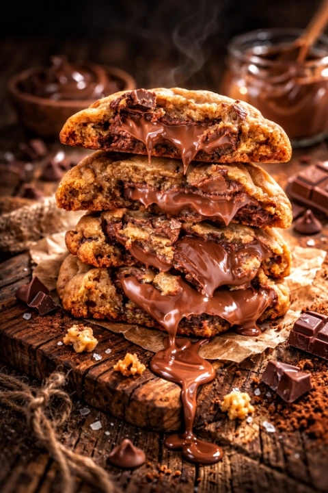 Cookie com recheio de cho