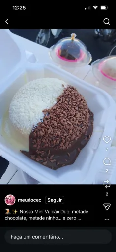 Mini vulcão Bem casado