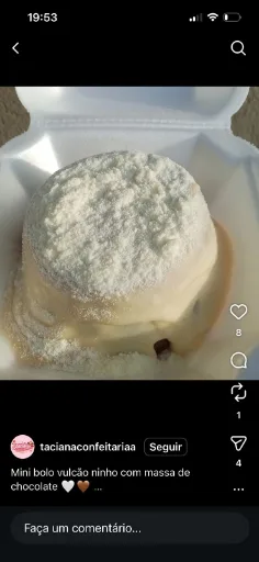 Mini bolo vulcão Ninho